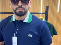 Polo lacoste cole rayé